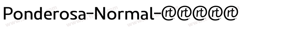 Ponderosa-Normal字体转换