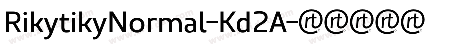 RikytikyNormal-Kd2A字体转换