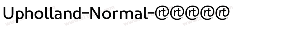 Upholland-Normal字体转换