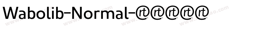 Wabolib-Normal字体转换