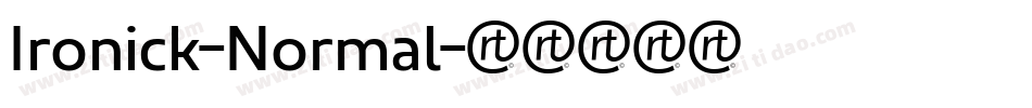 Ironick-Normal字体转换