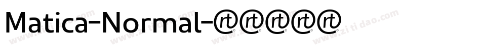 Matica-Normal字体转换