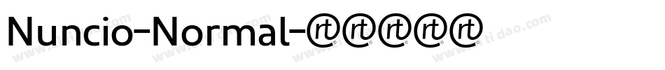 Nuncio-Normal字体转换