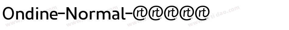 Ondine-Normal字体转换