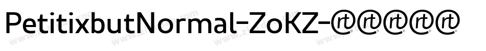 PetitixbutNormal-ZoKZ字体转换