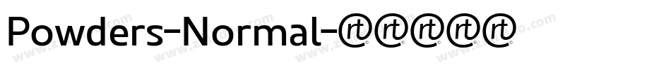 Powders-Normal字体转换