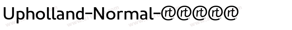 Upholland-Normal字体转换