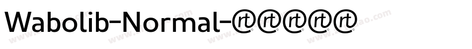 Wabolib-Normal字体转换