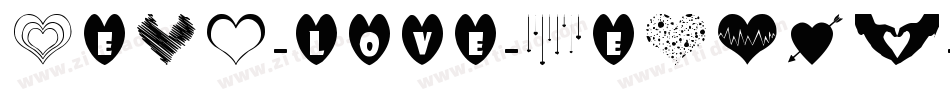 Sexy-Love-Hearts字体转换
