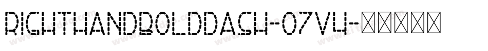 RightHandBoldDash-o7V4字体转换