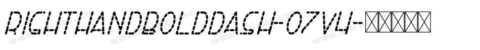 RightHandBoldDash-o7V4字体转换
