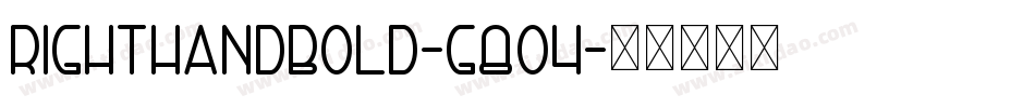 RightHandBold-g8O4字体转换