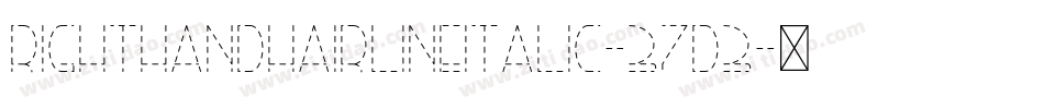 RightHandHairlineItalic-37d3字体转换