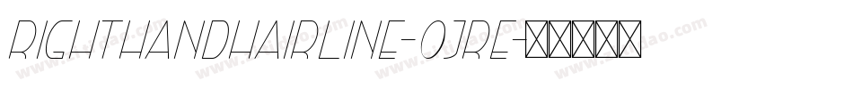 RightHandHairline-OjRe字体转换