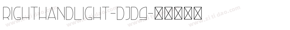 RightHandLight-DjD9字体转换