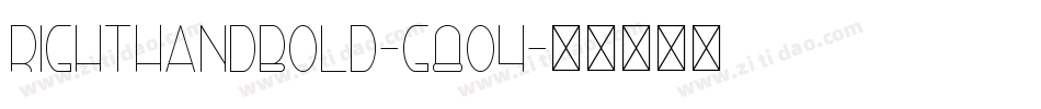 RightHandBold-g8O4字体转换