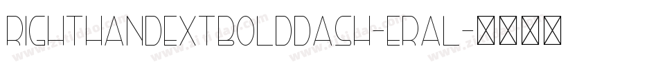 RightHandExtbolddash-eRal字体转换