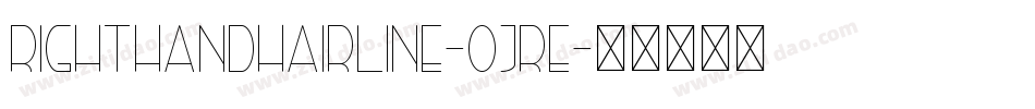 RightHandHairline-OjRe字体转换
