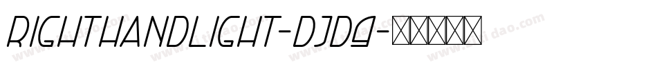 RightHandLight-DjD9字体转换