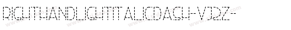 RightHandLightItalicDash-Vj2Z字体转换