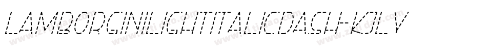 LamborginiLightItalicDash-Kjly字体转换