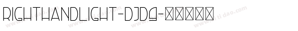 RightHandLight-DjD9字体转换