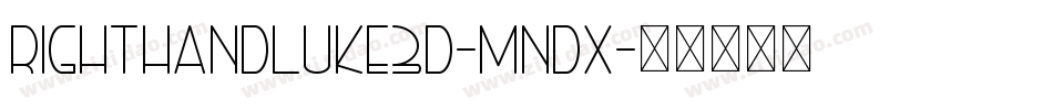 RightHandLuke3D-Mndx字体转换