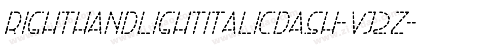 RightHandLightItalicDash-Vj2Z字体转换