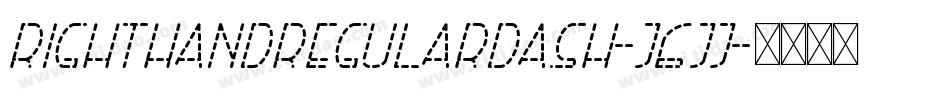 RightHandRegularDash-J6jj字体转换