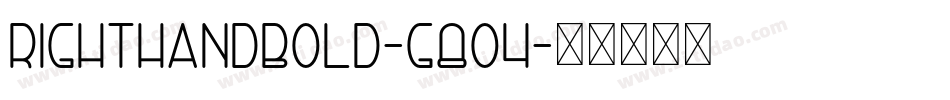RightHandBold-g8O4字体转换