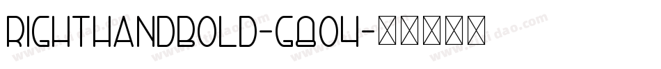 RightHandBold-g8O4字体转换