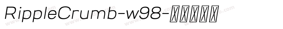RippleCrumb-w98字体转换