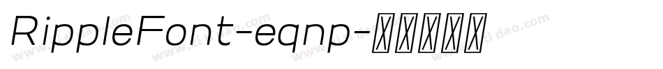 RippleFont-eqnp字体转换