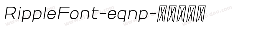 RippleFont-eqnp字体转换
