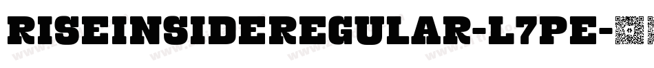 RiseinsideRegular-L7PE字体转换