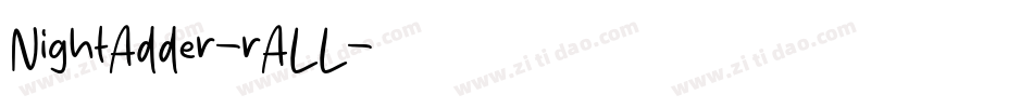 NightAdder-rALL字体转换