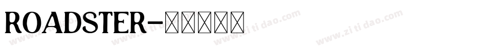 ROADSTER字体转换