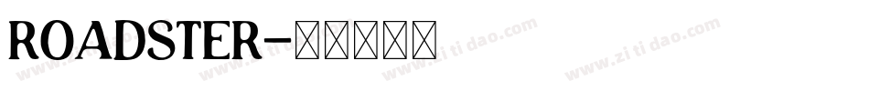 ROADSTER字体转换