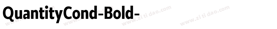 QuantityCond-Bold字体转换