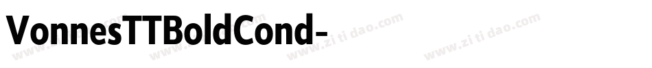 VonnesTTBoldCond字体转换