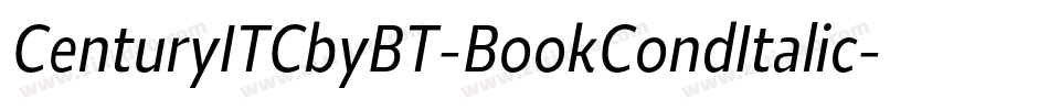 CenturyITCbyBT-BookCondItalic字体转换