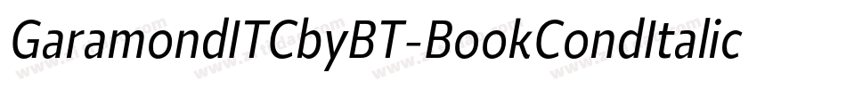 GaramondITCbyBT-BookCondItalic字体转换