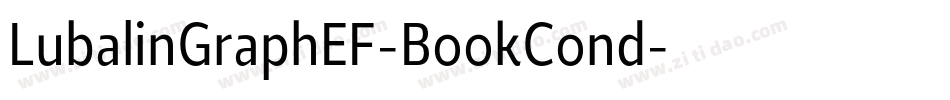 LubalinGraphEF-BookCond字体转换