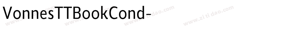 VonnesTTBookCond字体转换