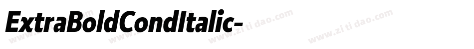 ExtraBoldCondItalic字体转换