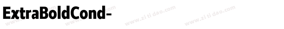 ExtraBoldCond字体转换