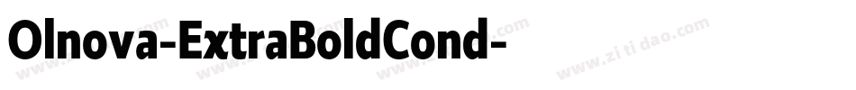 Olnova-ExtraBoldCond字体转换