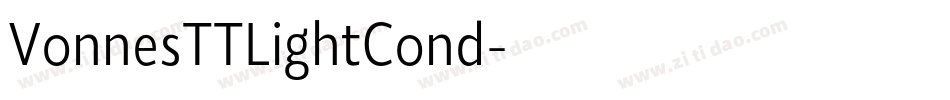 VonnesTTLightCond字体转换