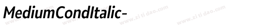 MediumCondItalic字体转换