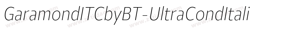 GaramondITCbyBT-UltraCondItalic字体转换